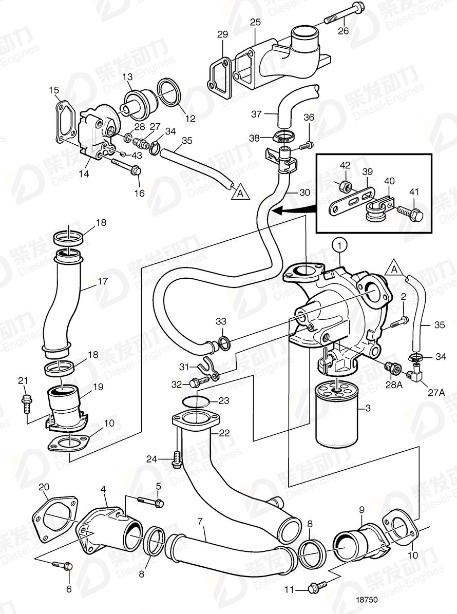 volvo penta Gasket 8170515 Drawing volvo penta Gasket 8170515 Drawing